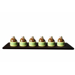 Plateau de présentation long bois brun KORA 56,5 cm – Frêne premium | KanTsens