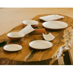 Assiette Cocktail TERRA 15 cm – Terracotta Blanc | KanTsens