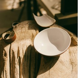 Bol Évasé TERRA 15 cm – Terracotta/Blanc | KanTsens
