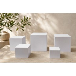 Set de 5 Cubes Gigognes PMMA Blanc