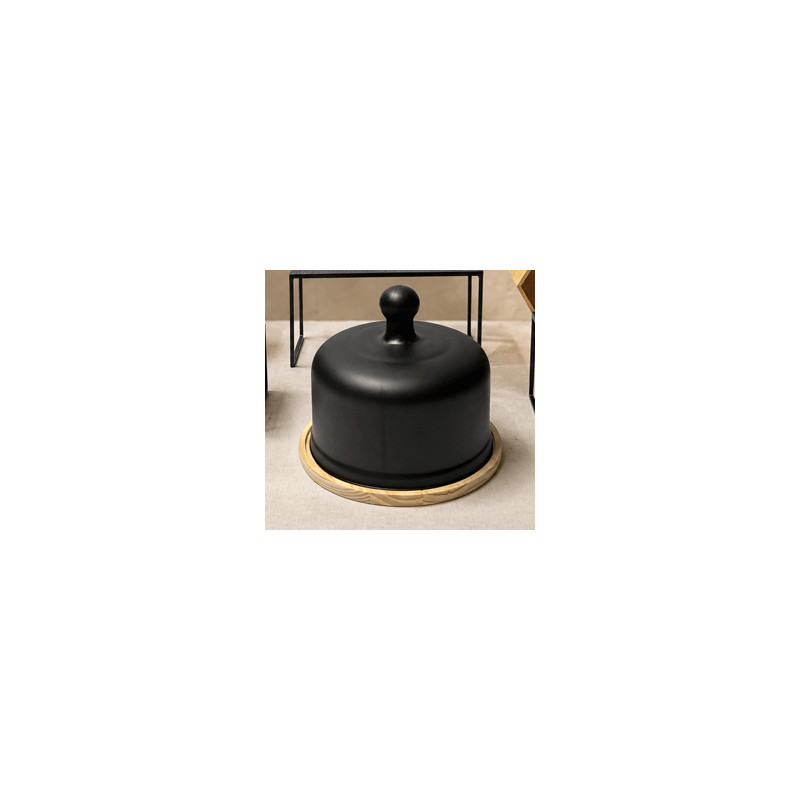 Cloche Noire Opaque 22 cm Verre Recyclé