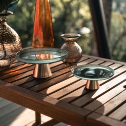 présentoir buffet en verre rond
