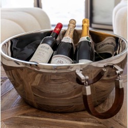 Double-wall stainless steel champagne bucket 48 cm diameter