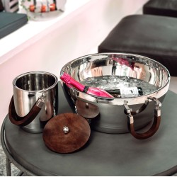 Double-wall stainless steel champagne bucket 48 cm diameter