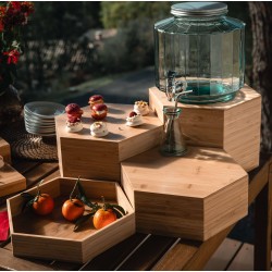 Hexat riser in bamboo round S - 30 cm x 5 cm