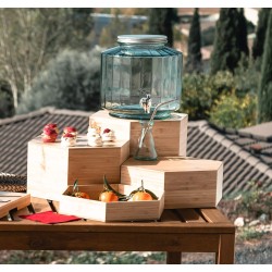 Set of 4 Hexat risers in bamboo