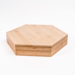 Set of 4 Hexat risers in bamboo