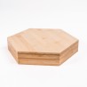 Set of 4 Hexat risers in bamboo