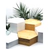 Set of 4 Hexat risers in bamboo