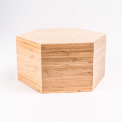 Présentoirs en bambou Hexat Ø30 cm – Kit de 4 | Buffet & traiteur pro | KanTsens