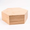 Set of 4 Hexat risers in bamboo