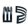 Modulo riser black S in metal