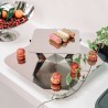 Kara square display in 18/10 stainless steel