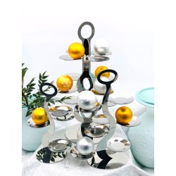 Muse display with 6 bowls in 18/10 stainless steel