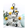Muse display with 6 bowls in 18/10 stainless steel