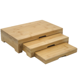 Set of 3 nesting risers in bamboo
