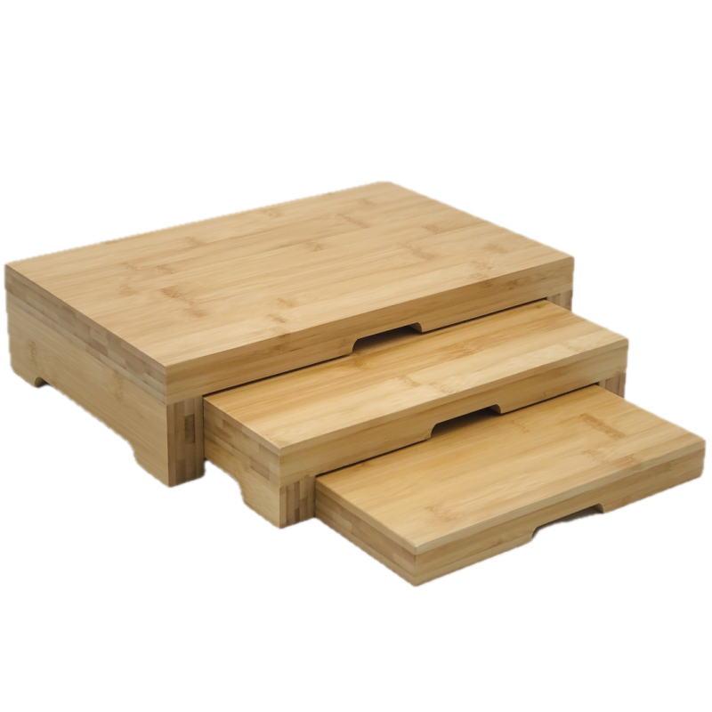 Set of 3 nesting risers in bamboo Set of 3 nesting risers in bamboo