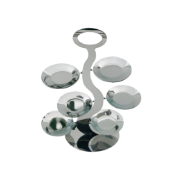 Muse display with 6 bowls in 18/10 stainless steel