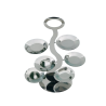 Muse display with 6 bowls in 18/10 stainless steel