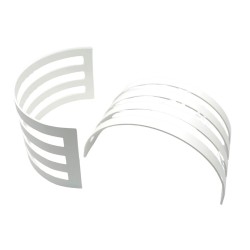 présentoir metal blanc