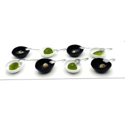 Set of 3 Modulo trays in matte white metal 60 x 25 cm