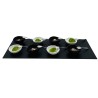 Kit 3 Plateaux Modulo Noir Mat 60 x 25 cm en Métal