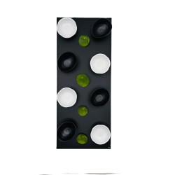 Kit 3 Plateaux Modulo Noir Mat 60 x 25 cm en Métal