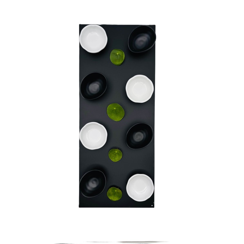 Kit 3 Plateaux Modulo Noir Mat 60 x 25 cm en Métal Kit 3 Plateaux Modulo Noir Mat 60 x 25 cm en Métal