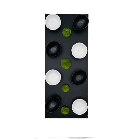Kit 3 Plateaux Modulo Noir Mat 60 x 25 cm en Métal
