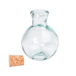 BOLA 125 ml bottle with cork in recycled glass