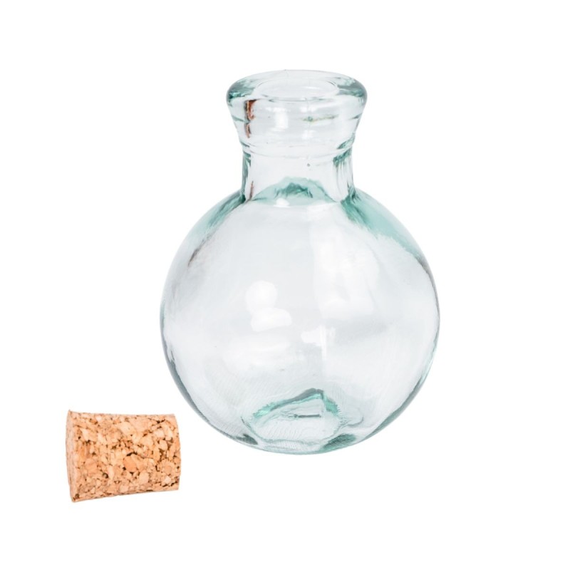 BOLA 125 ml bottle with cork in recycled glass BOLA 125 ml bottle with cork in recycled glass
