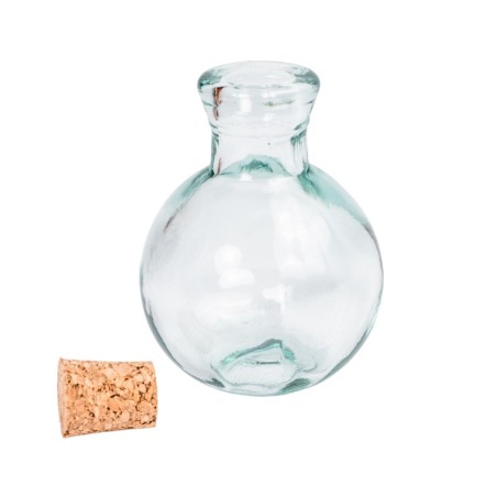 BOLA 125 ml bottle with cork in recycled glass