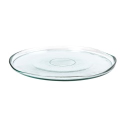 assiette verre effet froissé