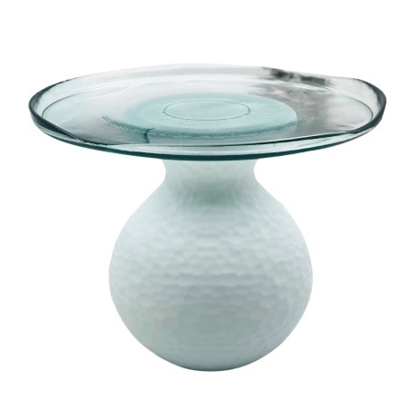 Mako M riser and vase height 24.5 cm in recycled glass