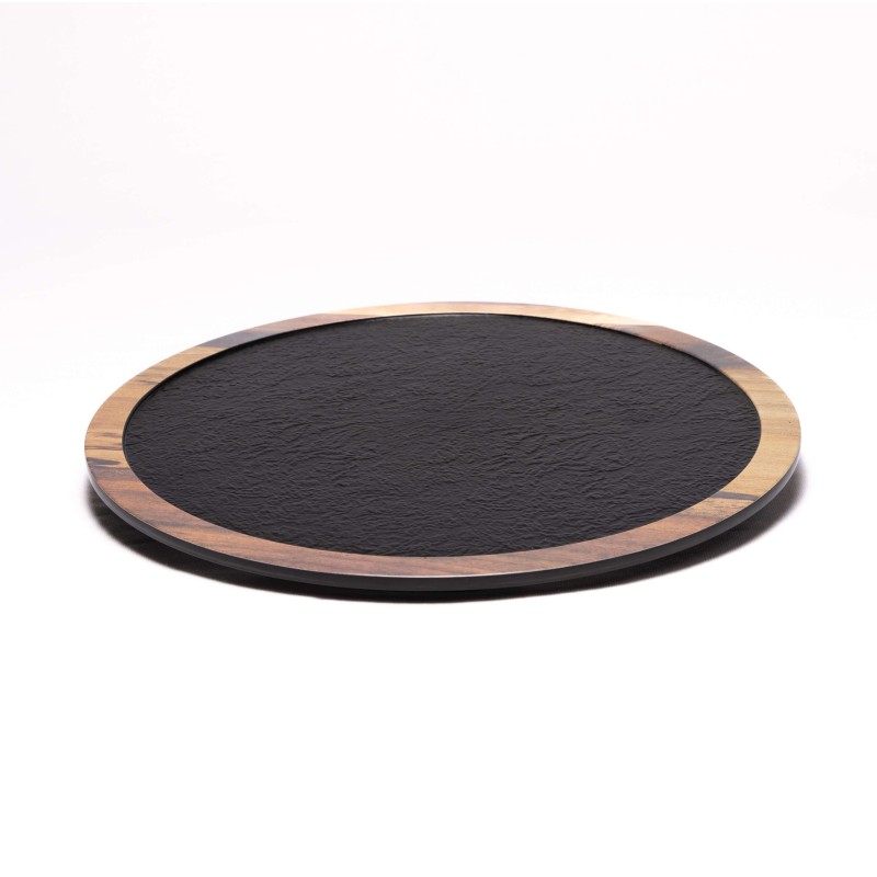 Magma presentation and serving tray in melamine with slate and wood aspect Magma presentation and serving tray in melamine with slate and wood aspect