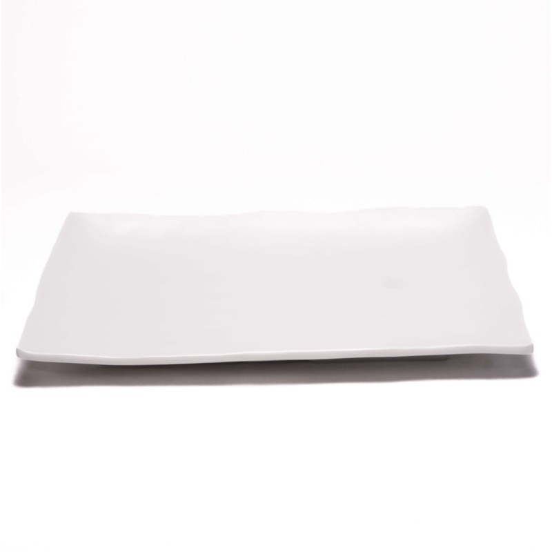 Plateau de présentation et de service blanc mat en mélamine