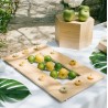 Wood-Effect Melamine Serving Tray – 35.5 × 10 × 2.3 cm