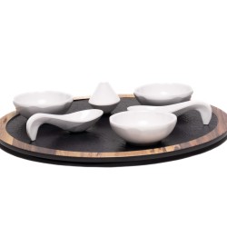 Cuillère de Présentation Sculpturale en Mélamine Blanche 12 x 4,7 x 3,2 cm – Élégance et Design au service de vos Réceptions