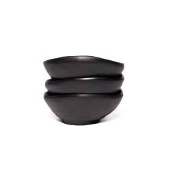 OYSHO Organic Black Melamine Mini Bowl – 9.7 × 7.8 × 4.5 cm