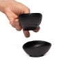 OYSHO Coupelle en Mélamine Noire Organique – 9,7 × 7,8 × 4,5 cm