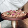 Présentoir couleur framboise pour buffet et cocktail et pâtisserie