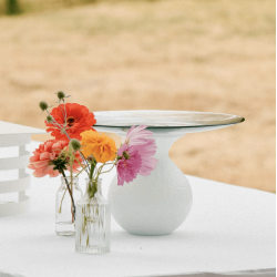 Mako M riser and vase height 24.5 cm in recycled glass