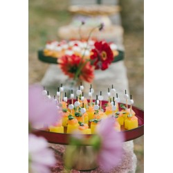 SUNY Glass Raspberry  M Stand - 28 cm