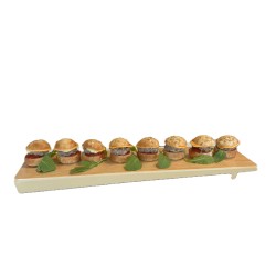 REGLETTE Serving Tray L – Wood-Look Melamine – 40 x 10 x 2.3 cm - Sleek and unique display tray for elegant professional buffets