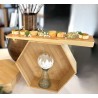 Wood-Effect Melamine Serving Tray – 35.5 × 10 × 2.3 cm
