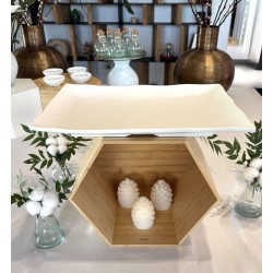 Plateau Cliff Blanc Mat Mélamine - Plateau Buffet Professionnel | KanTsens