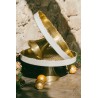 Présentoir GOLD Blanc Martelé diam 30,5 cm Métal