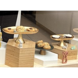 Présentoir GLACE Doré S en Verre