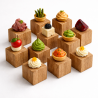 Support présentation KUBO chêne 6x6 cm – Mini bouchées | KanTsens