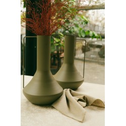 Vase ARTY métal kaki 36 cm – Décoration pro KanTsens